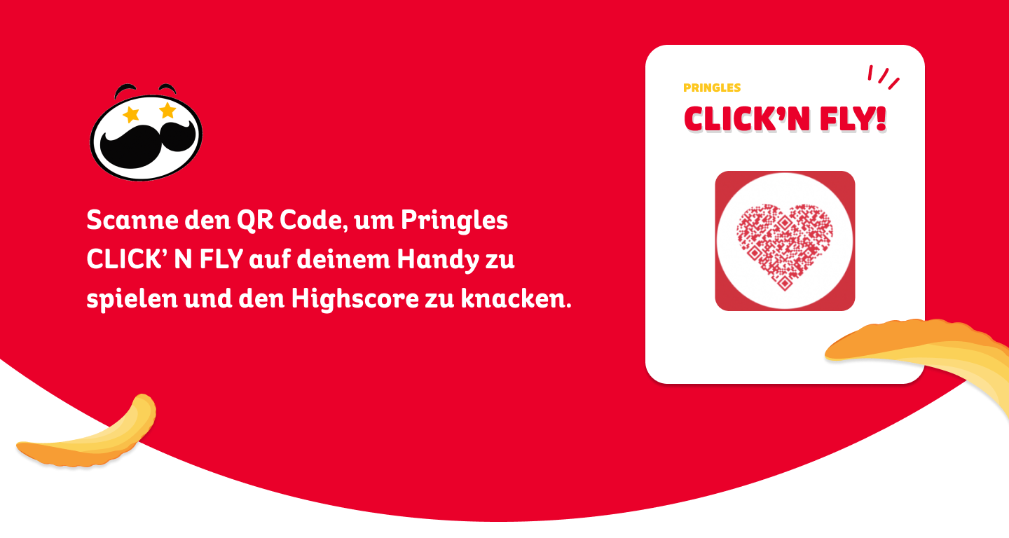 Scanne den QR Code, um Pringles Click n fly auf deinem handy zu spielen und en highscore zu knacken